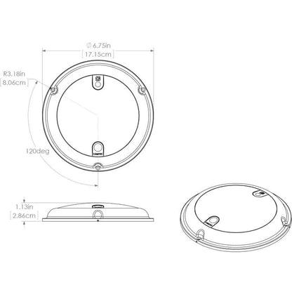 Lumitec TouchDome - Dome Light - Polished SS Finish - 2-Color White/Blue Dimming [101097] - Sea & Tech Outfitters Florida, LLC