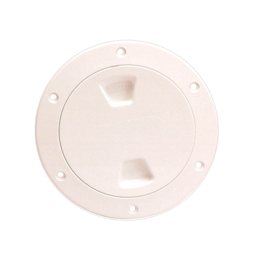 Beckson 4" Smooth Center Screw-Out Deck Plate - Beige [DP40-N] - Sea & Tech Outfitters Florida, LLC