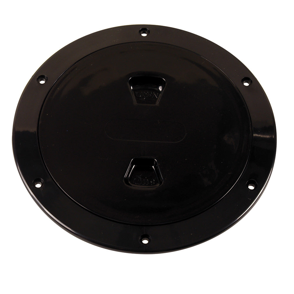 Beckson 6" Smooth Center Screw-Out Deck Plate - Black [DP60-B] - Sea & Tech Outfitters Florida, LLC