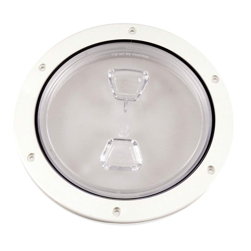 Beckson 6" Clear Center Screw Out Deck Plate - White [DP60-W-C] - Sea & Tech Outfitters Florida, LLC