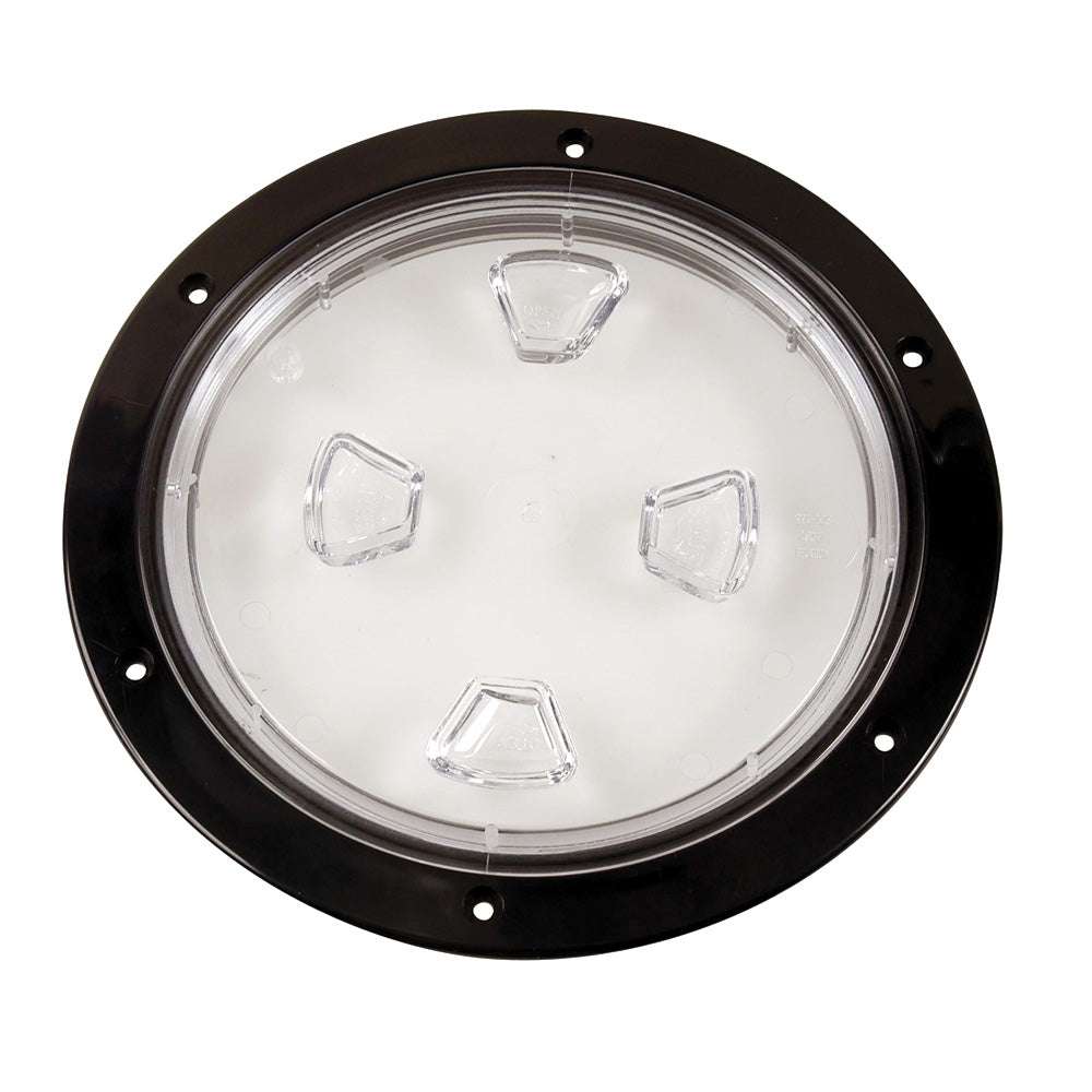 Beckson 8" Clear Center Screw-Out Deck Plate - Black [DP80-B-C] - Sea & Tech Outfitters Florida, LLC