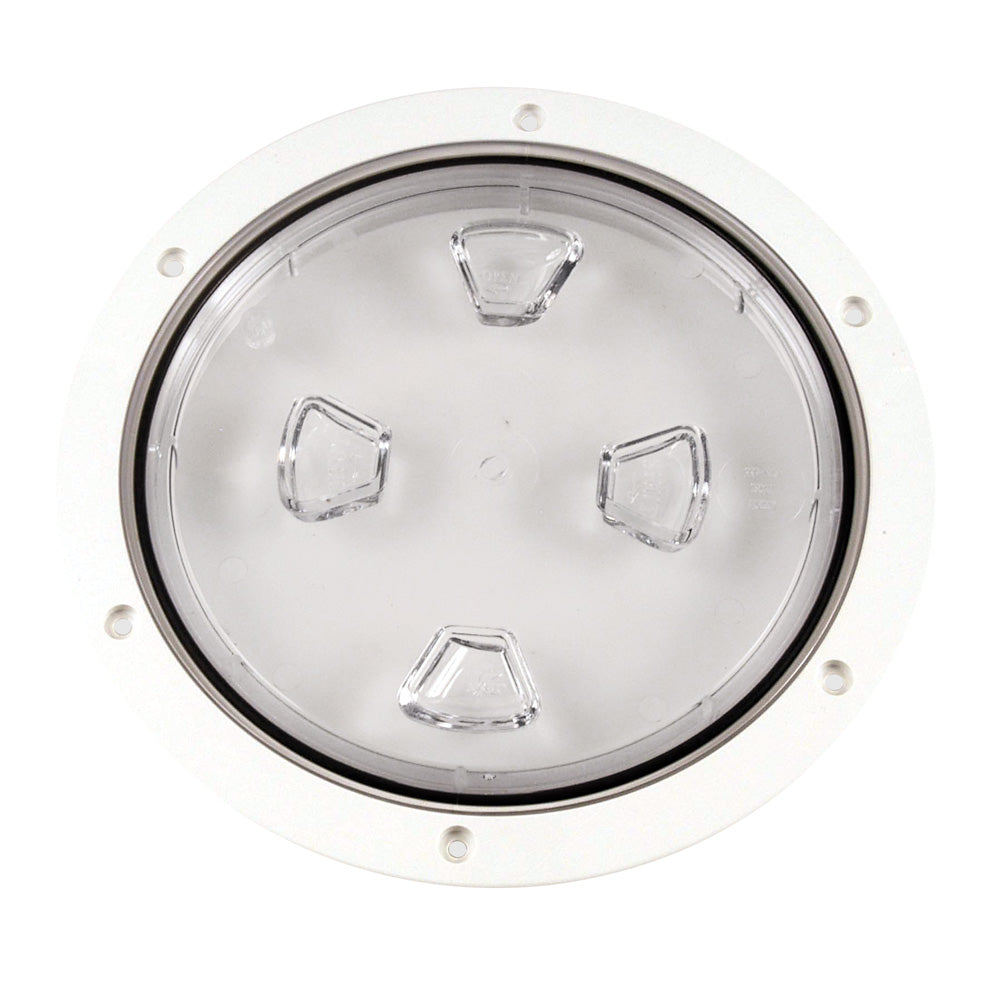 Beckson 8" Clear Center Screw-Out Deck Plate - White [DP80-W-C] - Sea & Tech Outfitters Florida, LLC