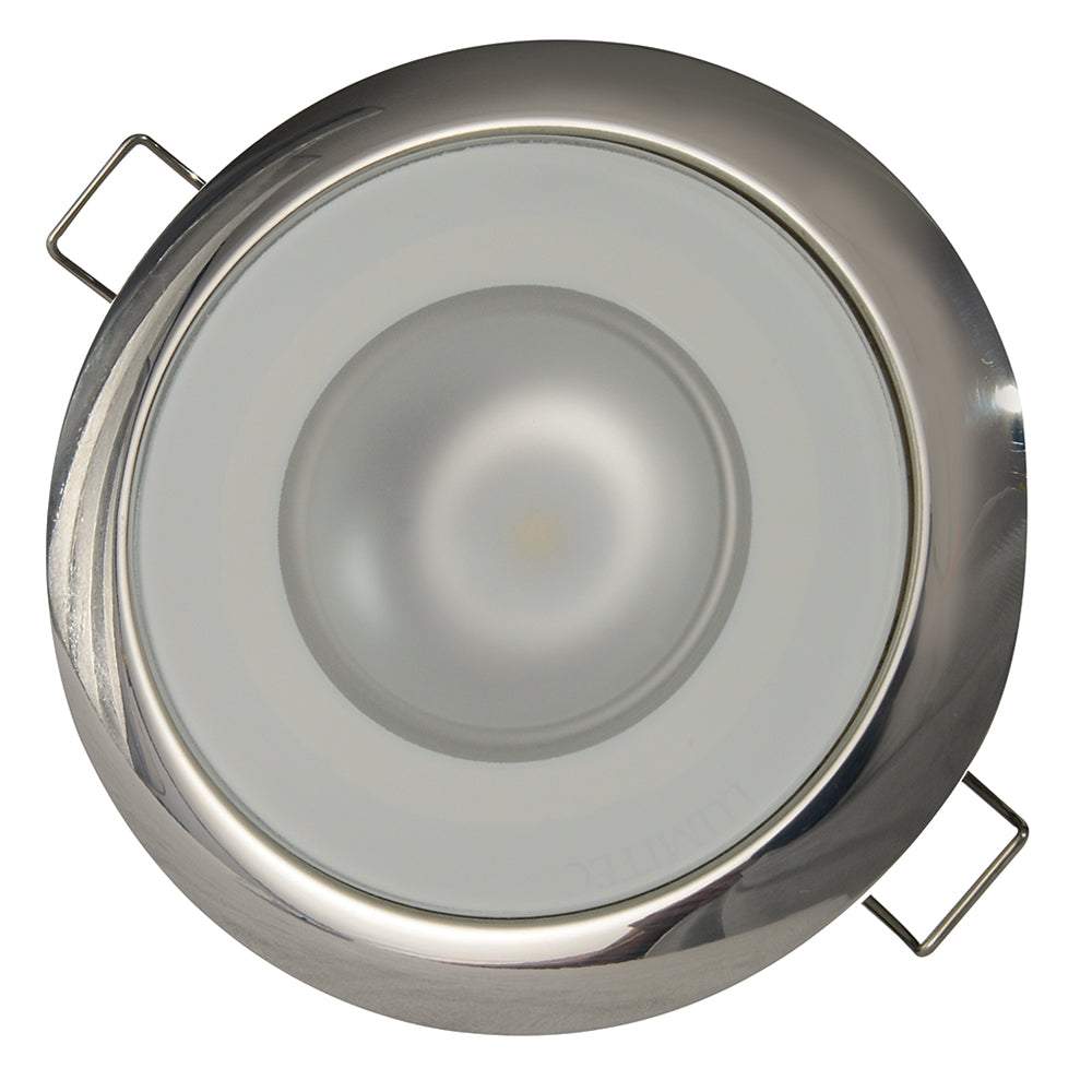 Lumitec Mirage - Flush Mount Down Light - Glass Finish/Polished SS Bezel - White Non-Dimming [113113] - Sea & Tech Outfitters Florida, LLC