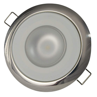 Lumitec Mirage - Flush Mount Down Light - Glass Finish/Polished SS Bezel - White Non-Dimming [113113] - Sea & Tech Outfitters Florida, LLC