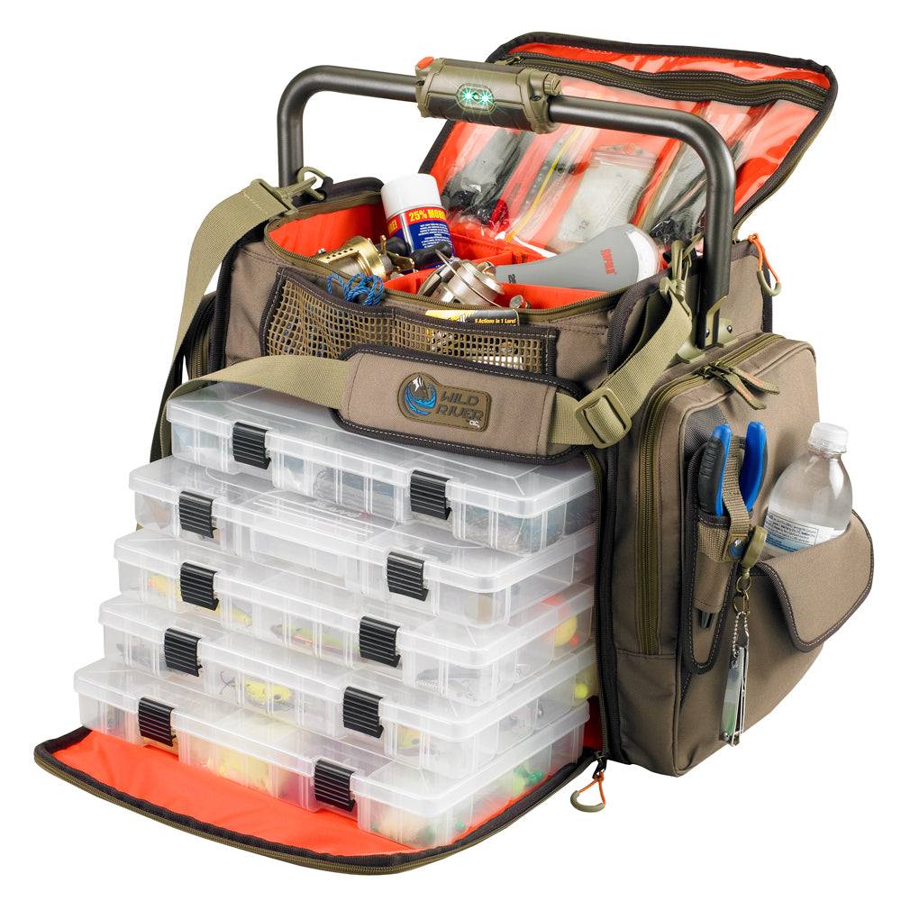 Wild River FRONTIER Lighted Bar Handle Tackle Bag w/5 PT3700 Trays [WT3702] - Sea & Tech Outfitters Florida, LLC