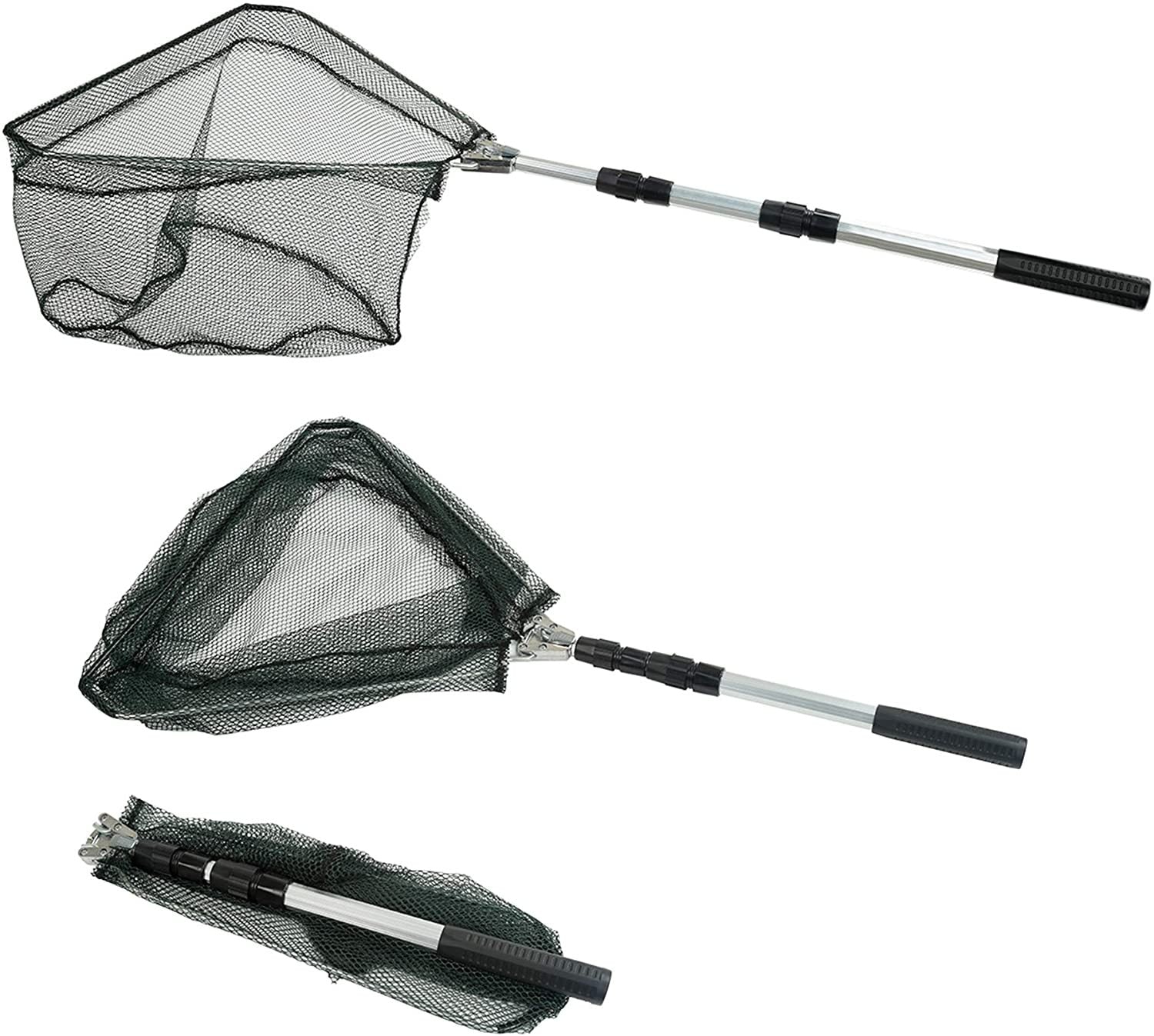 Retractable Fishing Net Telescoping Foldable Landing Net Pole Folding