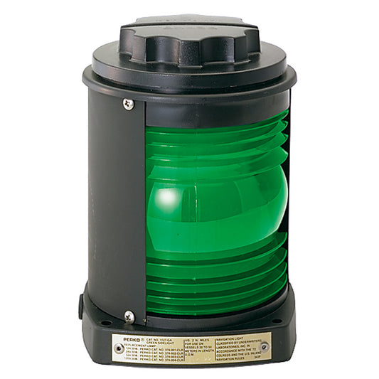 Perko Side Light - Black Plastic, Green Lens [1127GA0BLK] - Sea & Tech Outfitters Florida, LLC