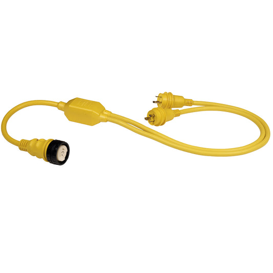 Marinco RY504-2-30 50A Female to 2-30A Male Reverse "Y" Cable [RY504-2-30] - Sea & Tech Outfitters Florida, LLC