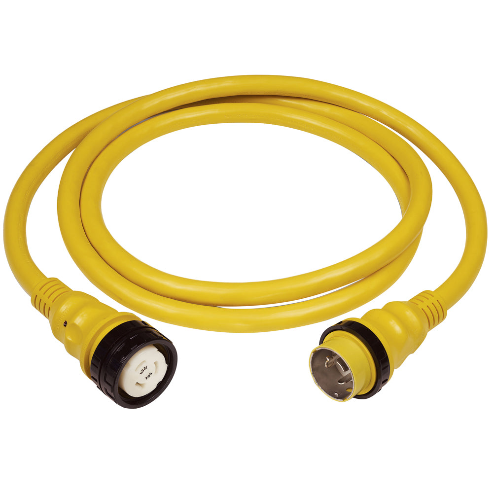 Marinco 50A 125V Shore Power Cable - 50' - Yellow [6153SPP] - Sea & Tech Outfitters Florida, LLC