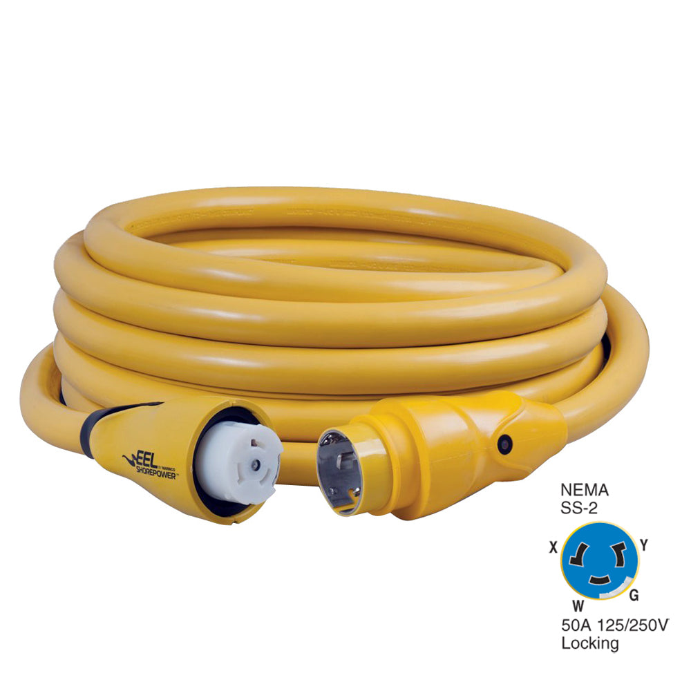 Marinco CS504-25 EEL 50A 125V/250V Shore Power Cordset - 25' - Yellow [CS504-25] - Sea & Tech Outfitters Florida, LLC