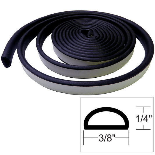 TACO Weather Seal - 10'L x 1/4"H x 3/8"W - Black [V30-1333B10-1] - Sea & Tech Outfitters Florida, LLC