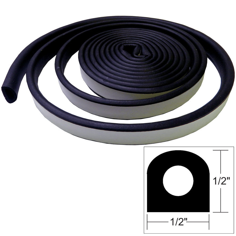 TACO Weather Seal - 10'L x 1/2"W x 1/2"H - Black [V30-0202B10-1] - Sea & Tech Outfitters Florida, LLC