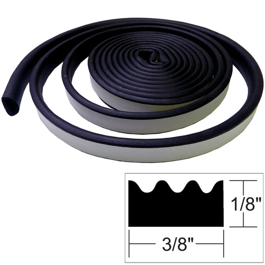 TACO Weather Seal - 10'L x "H x 3/8"W - Black [V30-0113B10-1] - Sea & Tech Outfitters Florida, LLC