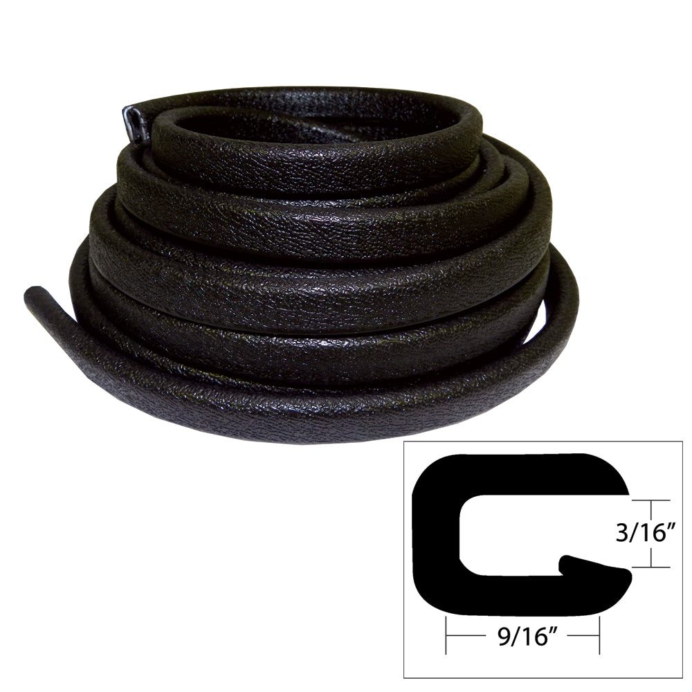 TACO Flexible Vinyl Trim - 5/32" Opening x 9/16"W x 25'L - Black [V30-1005B25-1] - Sea & Tech Outfitters Florida, LLC