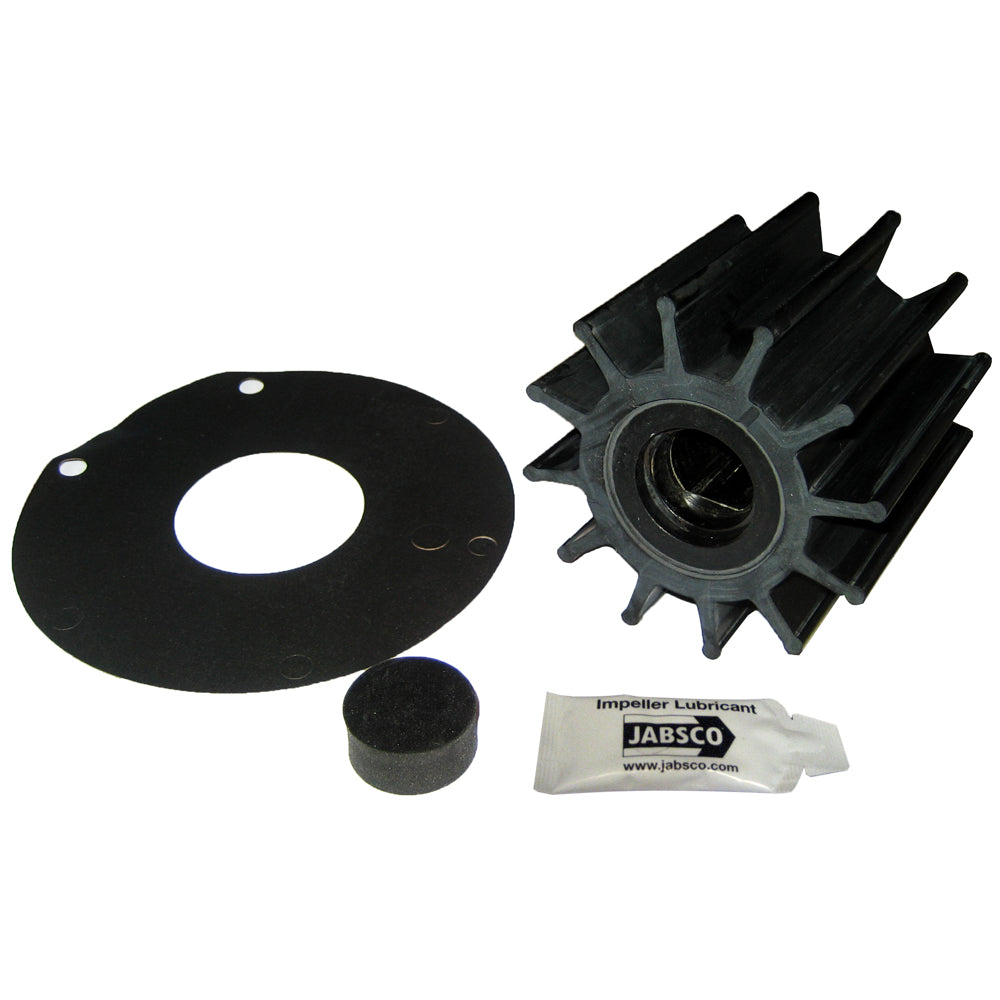 Jabsco Impeller Kit - 12 Blade - Neoprene - 3-" Diameter - Plastic Insert - Double Flat Drive [17370-0001-P] - Sea & Tech Outfitters Florida, LLC