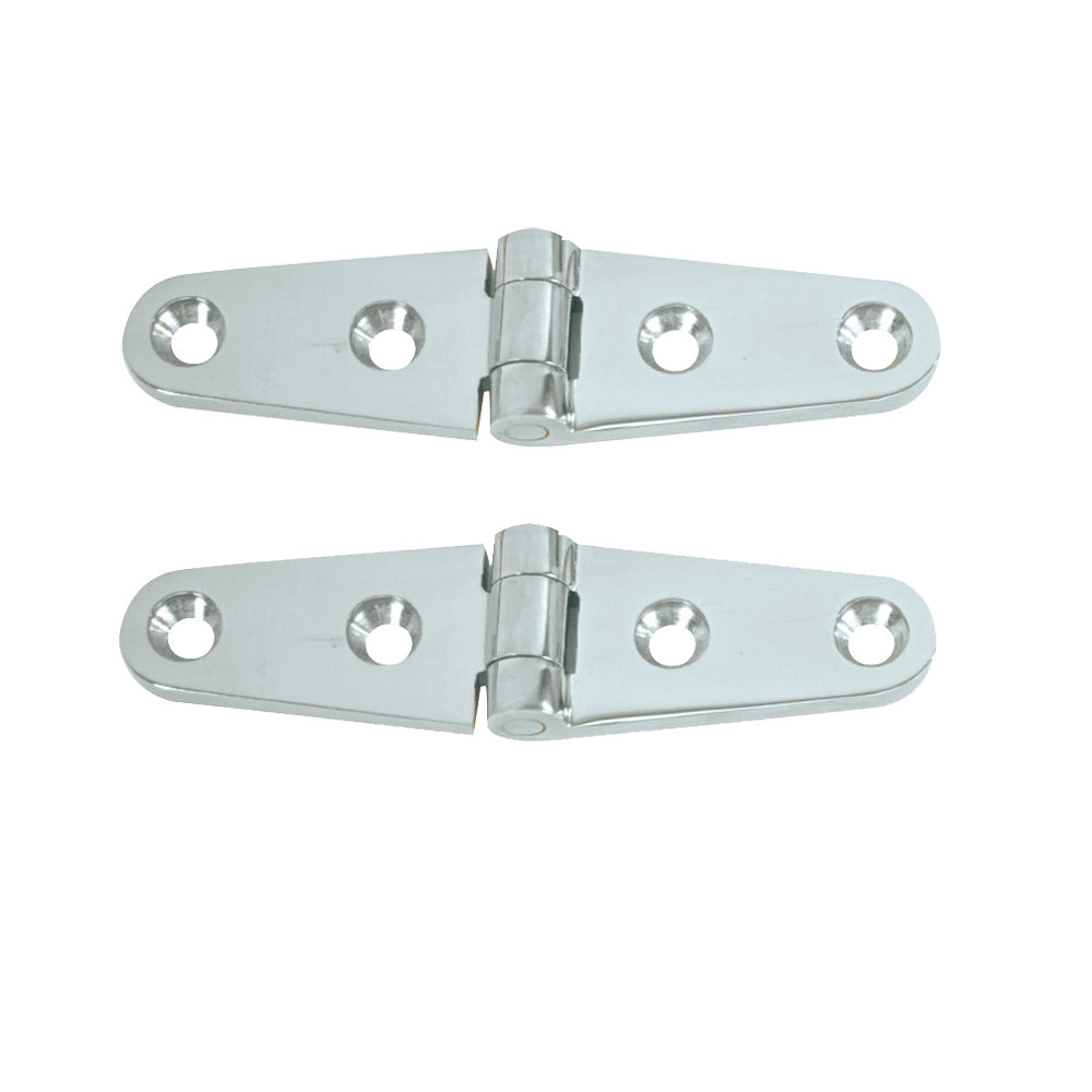 Whitecap Strap Hinge - CP/Brass - 4" x 1" - Pair [S-604] - Sea & Tech Outfitters Florida, LLC