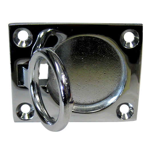 Whitecap Flush Pull Ring - CP/Brass - 2" x 2-1/2" [S-3362C] - Sea & Tech Outfitters Florida, LLC