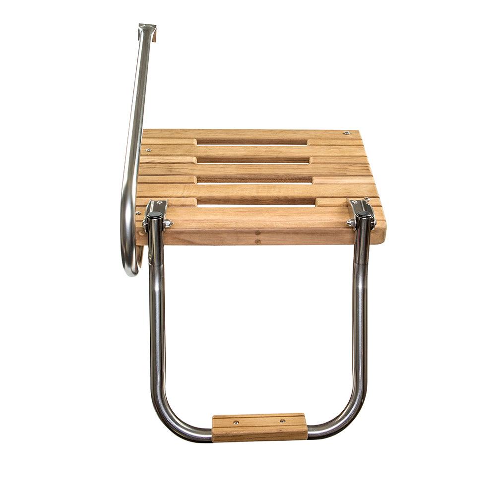 Whitecap Teak Swim Platform w/Ladder f/Outboard Motors [60902] - Sea & Tech Outfitters Florida, LLC