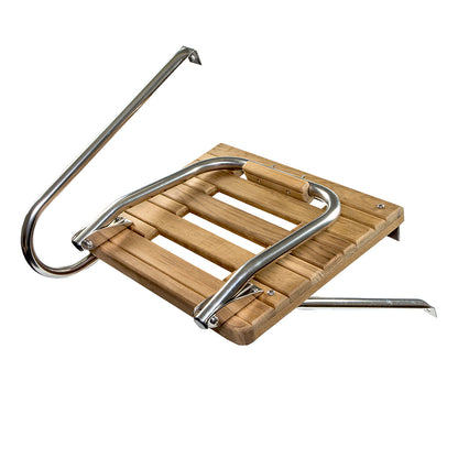 Whitecap Teak Swim Platform w/Ladder f/Outboard Motors [60902] - Sea & Tech Outfitters Florida, LLC