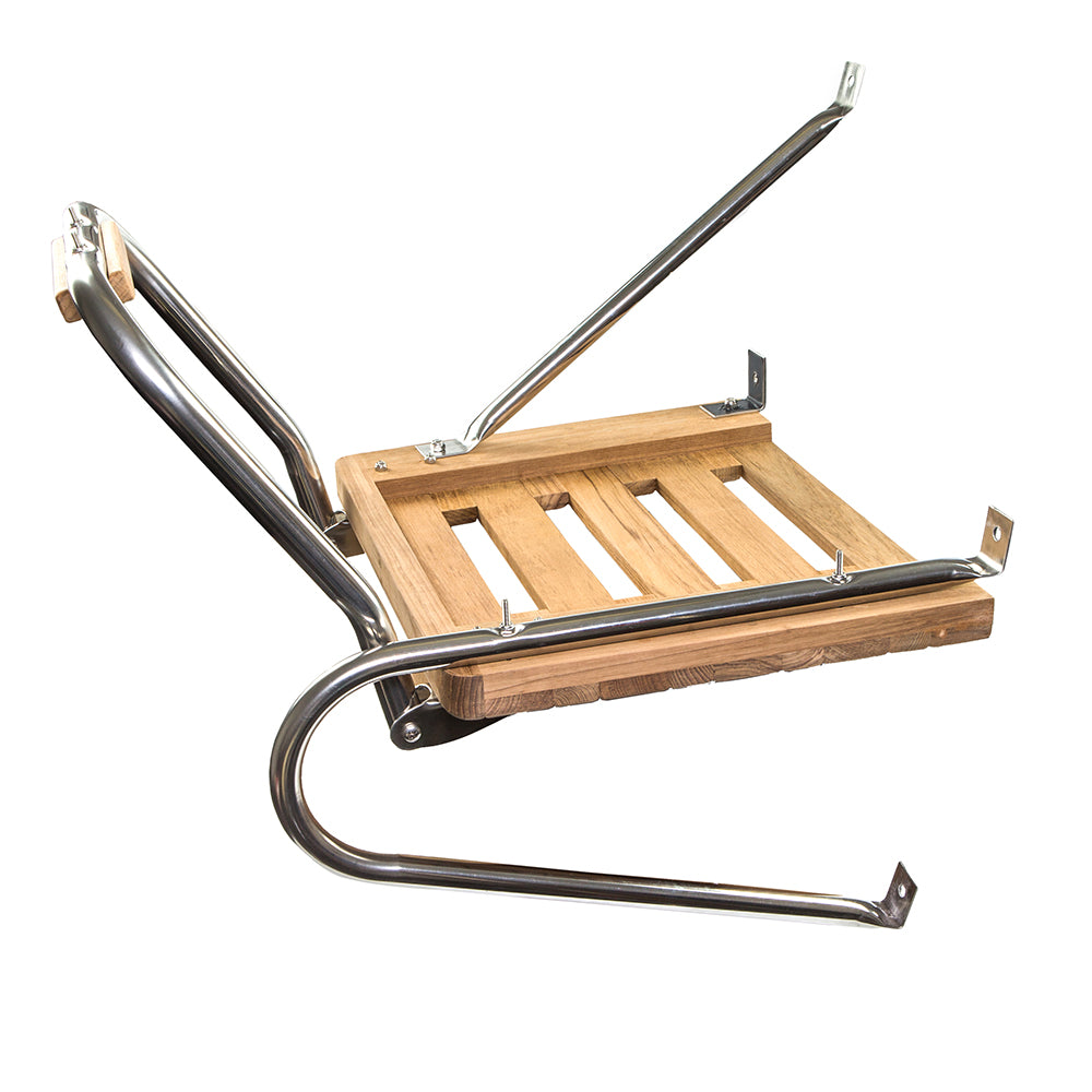 Whitecap Teak Swim Platform w/Ladder f/Outboard Motors [60902] - Sea & Tech Outfitters Florida, LLC