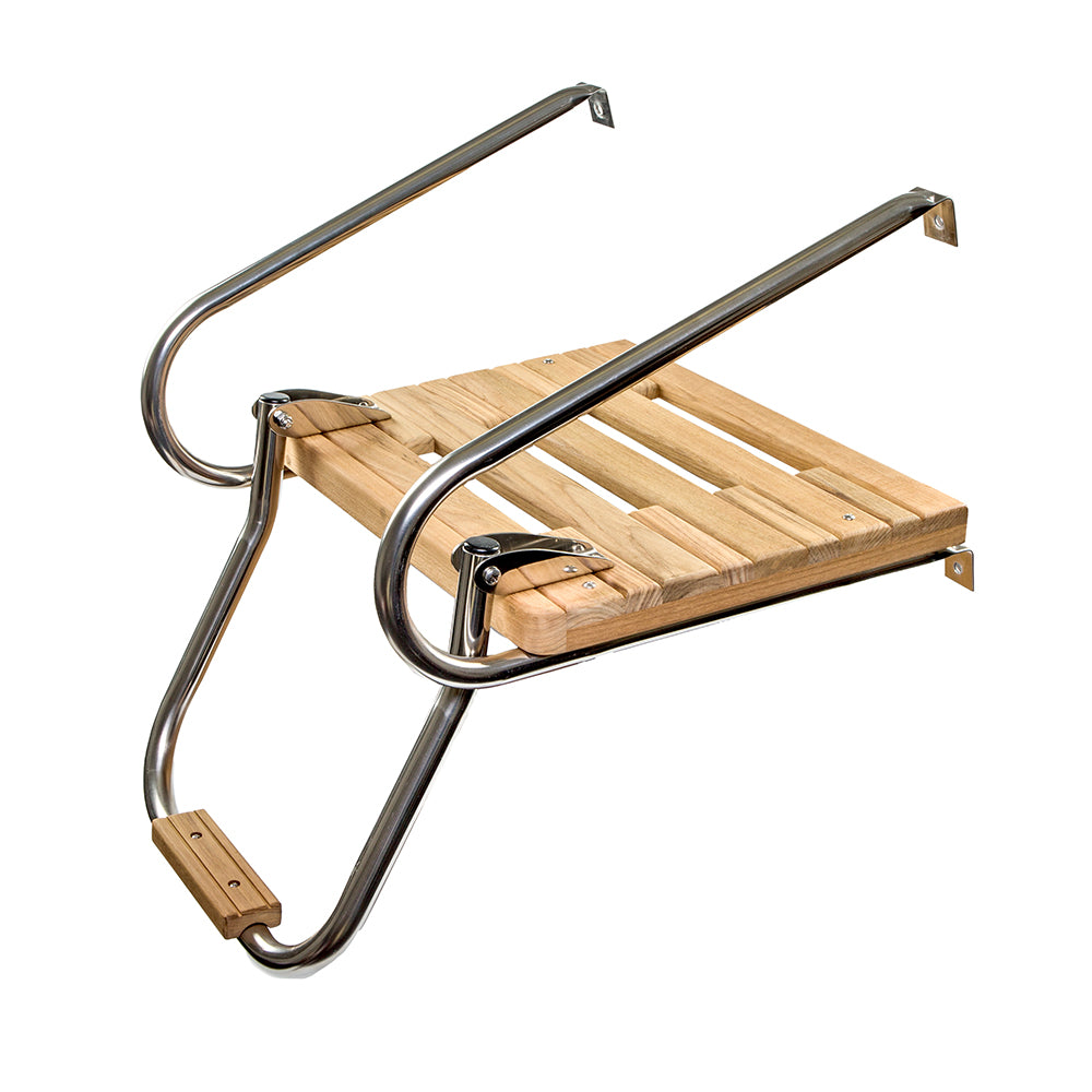 Whitecap Teak Swim Platform w/Ladder f/Inboard/Outboard Motors [60903] - Sea & Tech Outfitters Florida, LLC