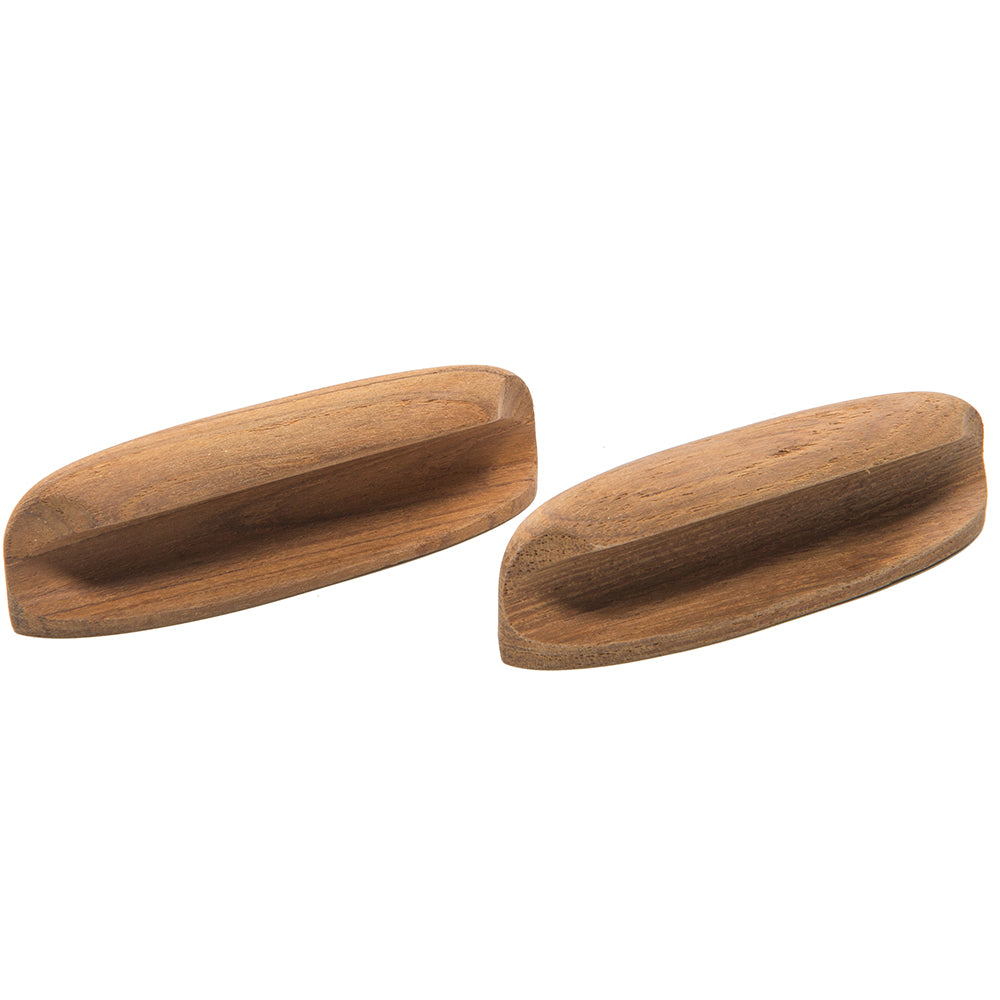 Whitecap Teak Oval Drawer Pull - 4"L - 2 Pack [60147-A] - Sea & Tech Outfitters Florida, LLC