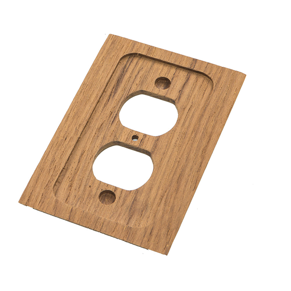 Whitecap Teak Outlet Cover/Receptacle Plate [60170] - Sea & Tech Outfitters Florida, LLC