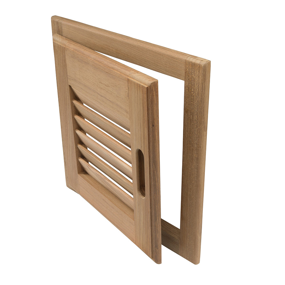 Whitecap Teak Louvered Door & Frame - Right Hand - 12" x 12" [60720] - Sea & Tech Outfitters Florida, LLC