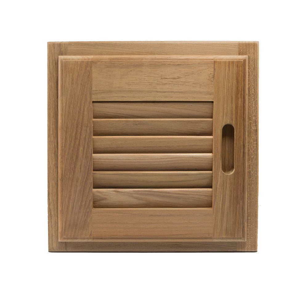 Whitecap Teak Louvered Door & Frame - Right Hand - 12" x 12" [60720] - Sea & Tech Outfitters Florida, LLC