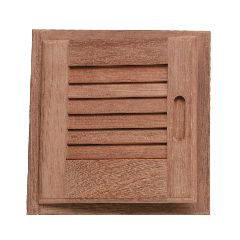 Whitecap Teak Louvered Door & Frame - Left Hand - 12" x 12" [60721] - Sea & Tech Outfitters Florida, LLC