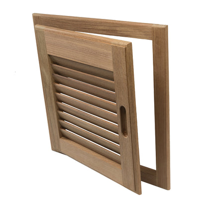 Whitecap Teak Louvered Door & Frame - Right Hand - 15" x 15" [60722] - Sea & Tech Outfitters Florida, LLC