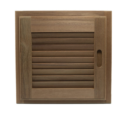 Whitecap Teak Louvered Door & Frame - Right Hand - 15" x 15" [60722] - Sea & Tech Outfitters Florida, LLC