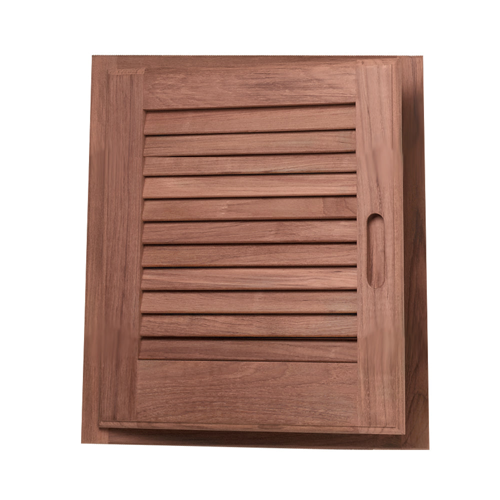 Whitecap Teak Louvered Door & Frame - Left Hand - 15" x 15" [60723] - Sea & Tech Outfitters Florida, LLC