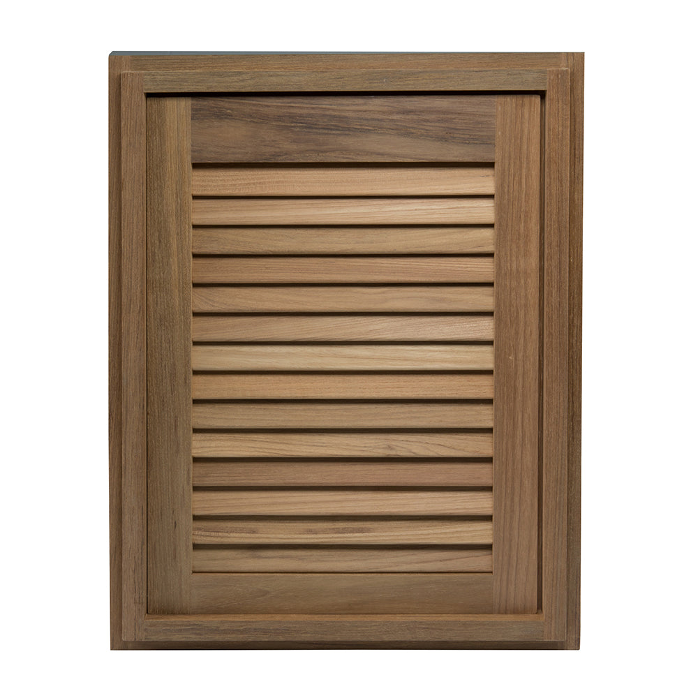 Whitecap Teak Louvered Door & Frame - Right Hand - 15" x 20" [60724] - Sea & Tech Outfitters Florida, LLC