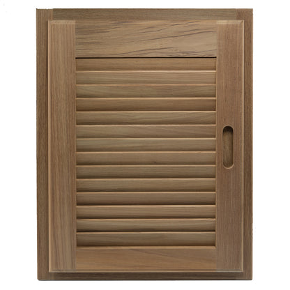 Whitecap Teak Louvered Door & Frame - Right Hand - 15" x 20" [60724] - Sea & Tech Outfitters Florida, LLC