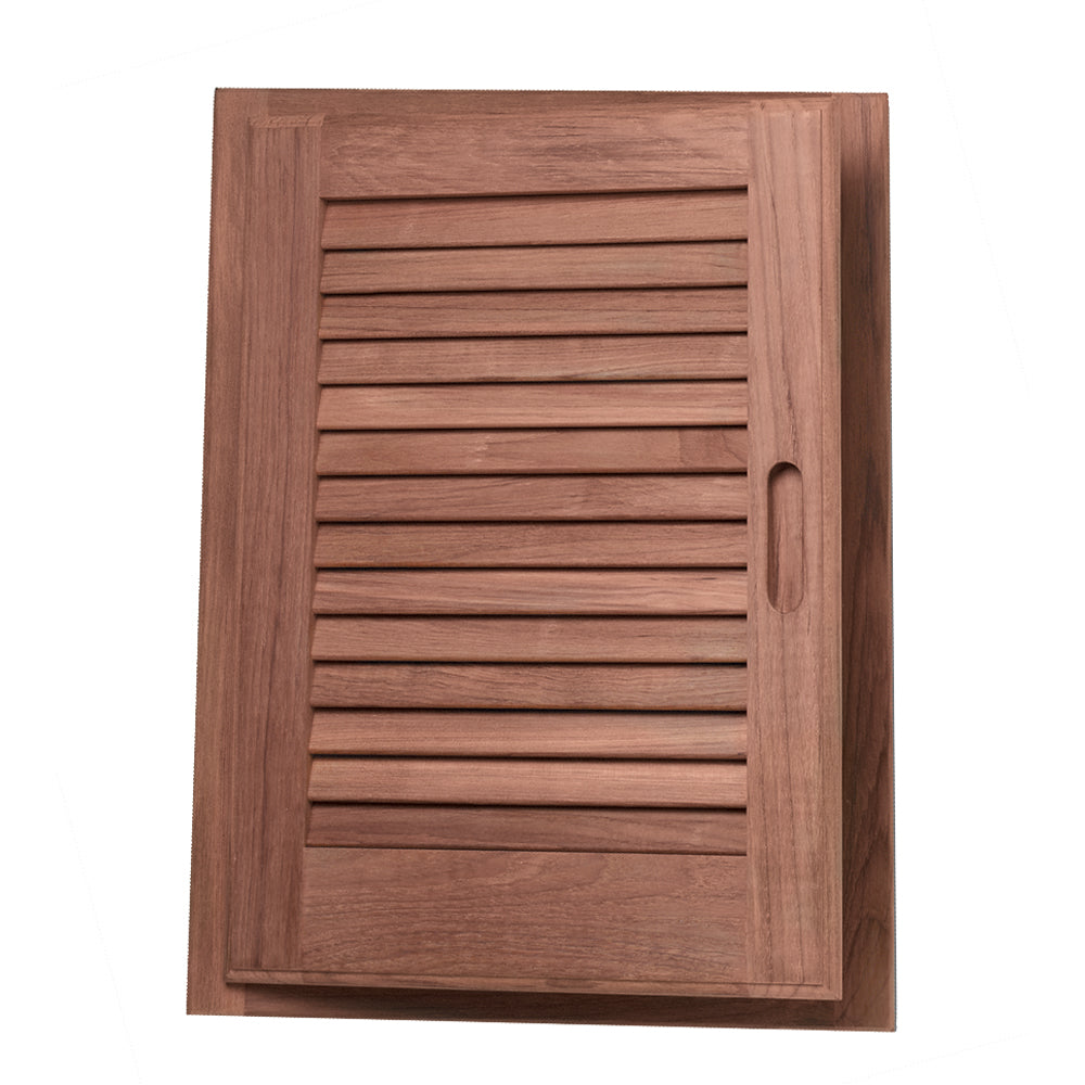 Whitecap Teak Louvered Door & Frame - Left Hand - 15" x 20" [60725] - Sea & Tech Outfitters Florida, LLC