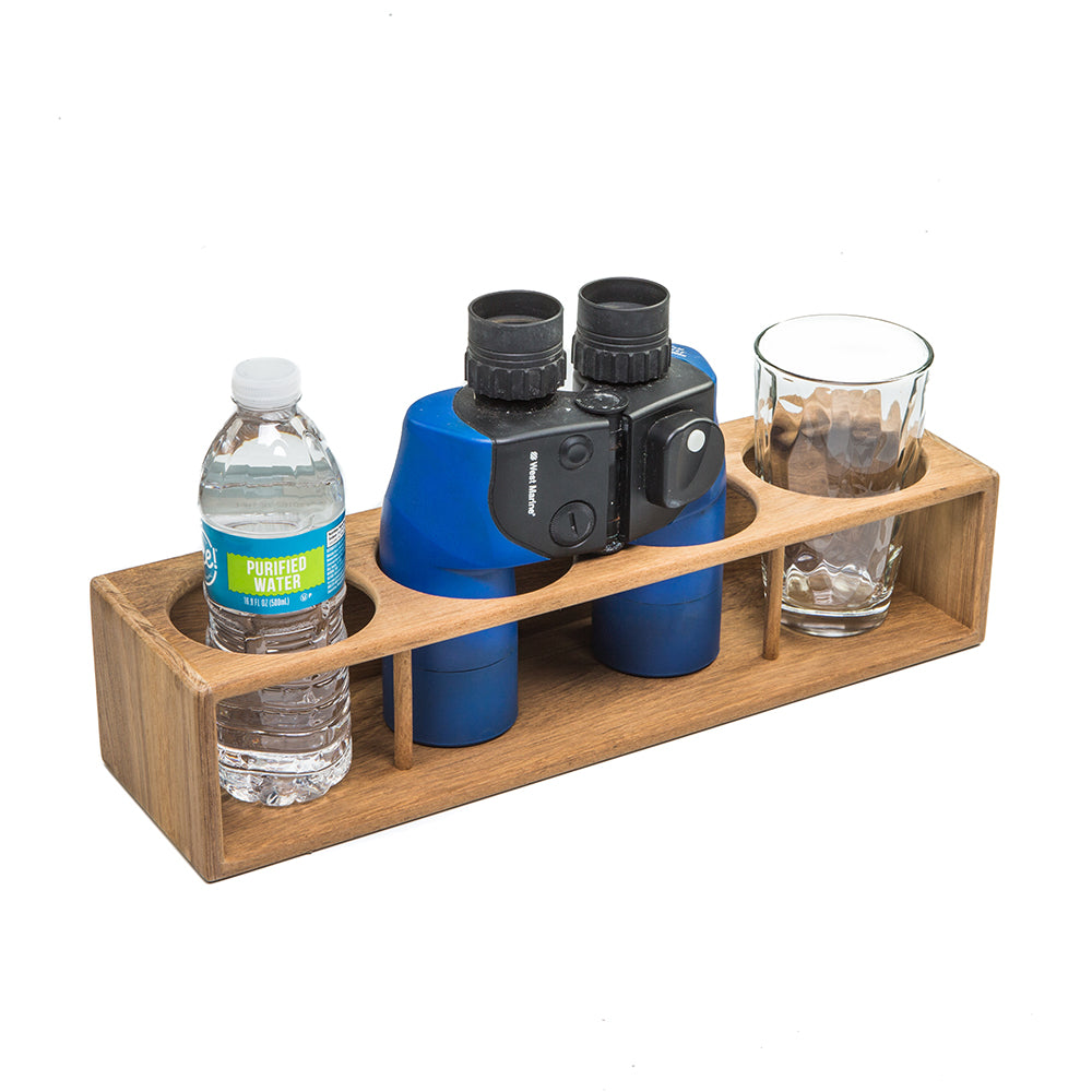 Whitecap Teak Four Insulated Drink/Binocular Rack [62634] - Sea & Tech Outfitters Florida, LLC