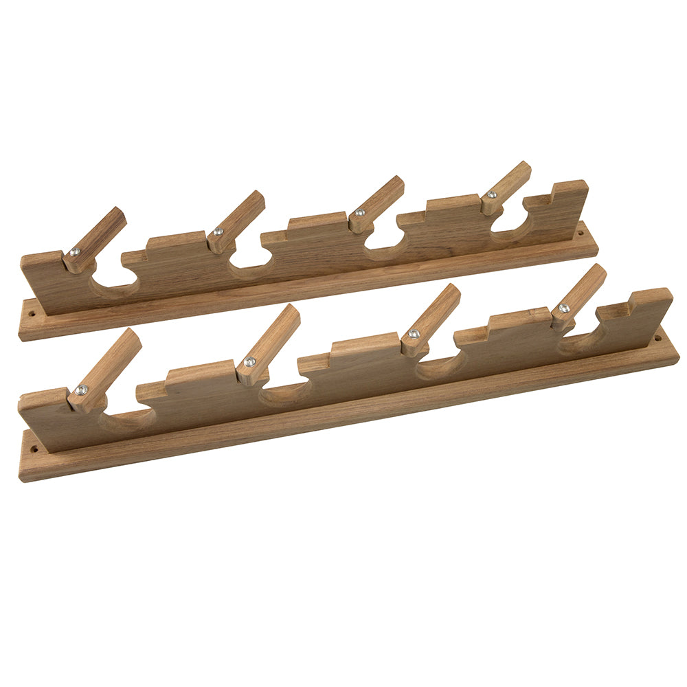 Whitecap Teak Lock-In Four-Rod Storage Rack [60620] - Sea & Tech Outfitters Florida, LLC