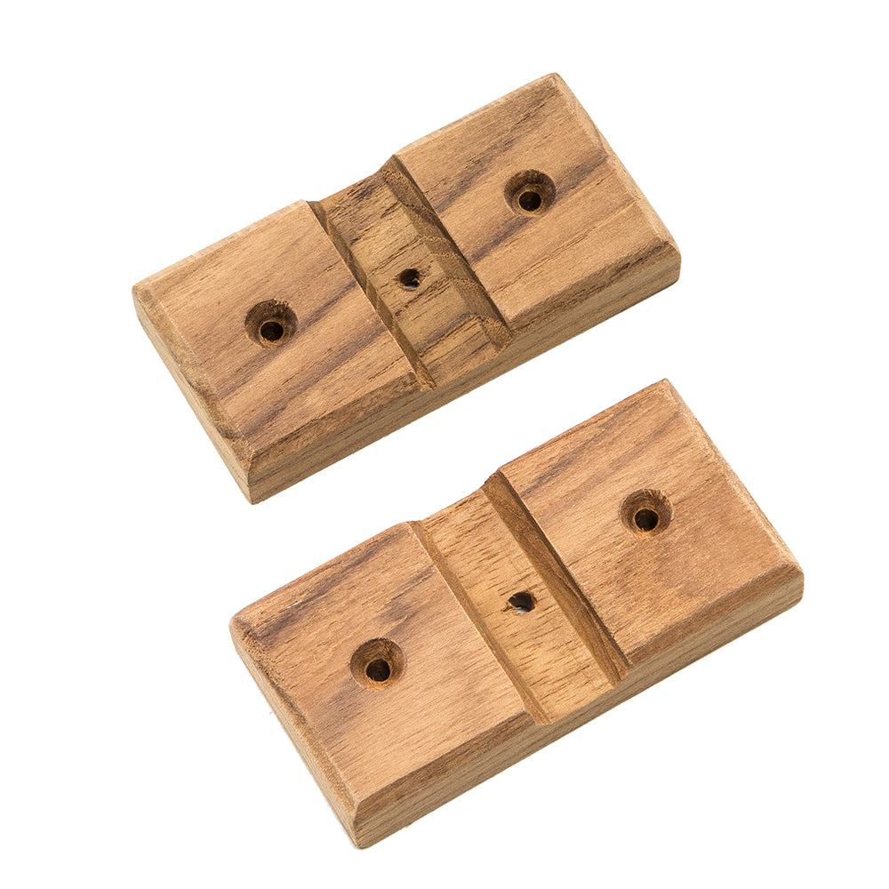 Whitecap Teak Rod Storage Rack Mounting Brackets - Pair [60609] - Sea & Tech Outfitters Florida, LLC