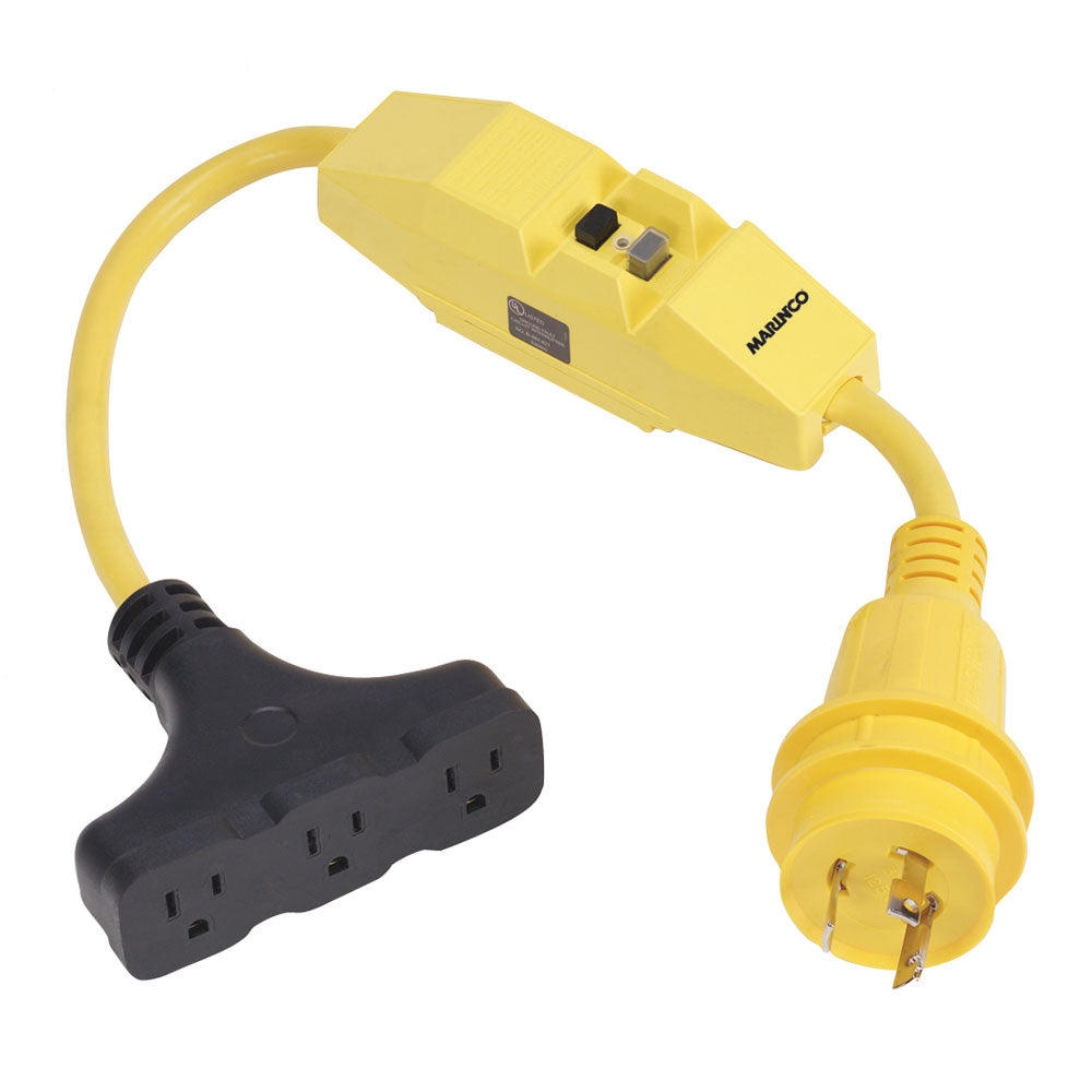 Marinco Dockside 30A to 15A Adapter with GFI [199128] - Sea & Tech Outfitters Florida, LLC