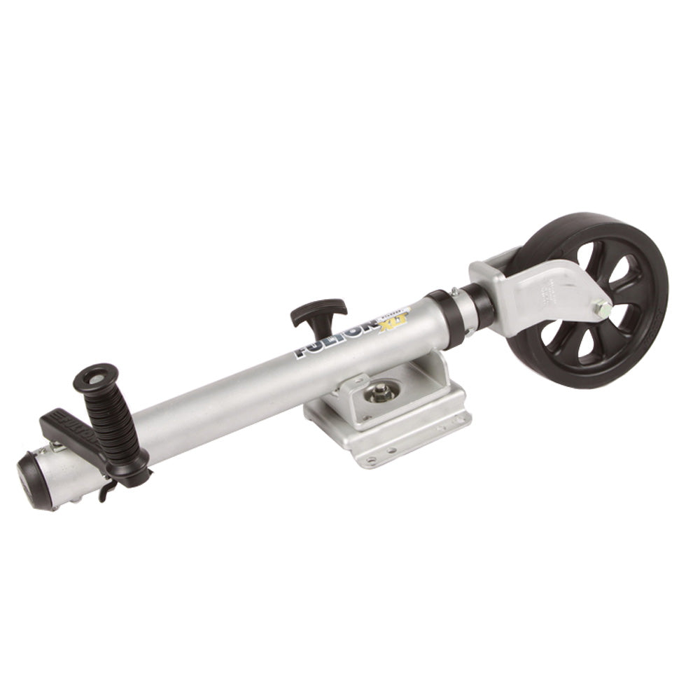 Fulton XLT 1500 lbs. Swing Away Bolt-On Jack w/12" Travel & 8" Poly Wheel - Sharkskin Finish [141133] - Sea & Tech Outfitters Florida, LLC