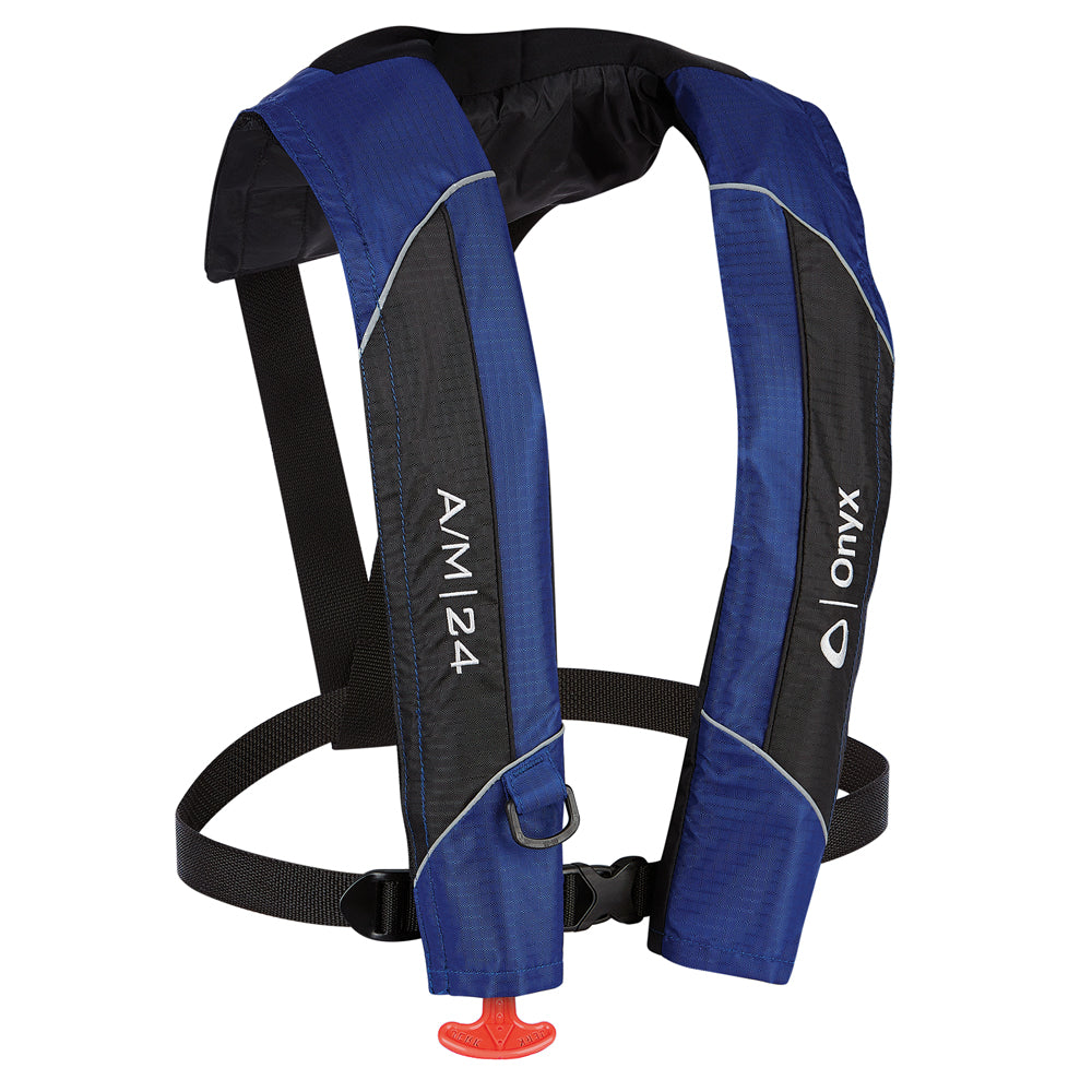 Onyx A/M-24 Automatic/Manual Inflatable PFD Life Jacket - Blue [132000-500-004-15] - Sea & Tech Outfitters Florida, LLC