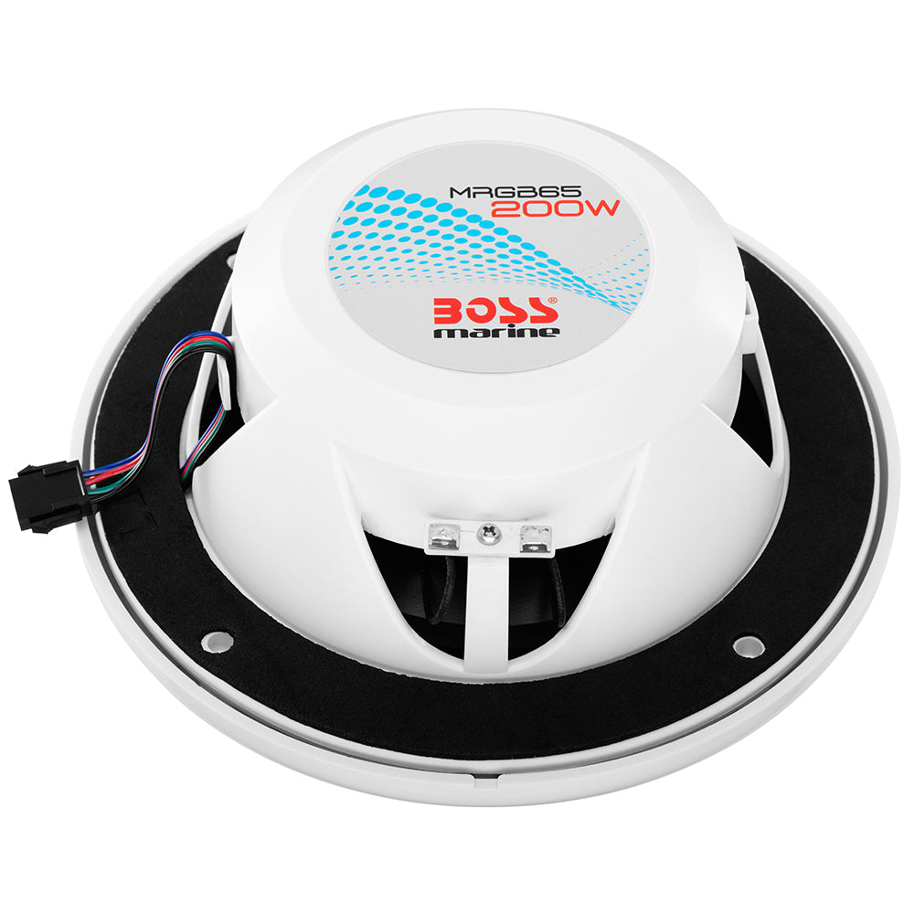 Boss Audio 6.5" MRGB65 Speakers w/RGB Lighting - White - 200W [MRGB65] - Sea & Tech Outfitters Florida, LLC