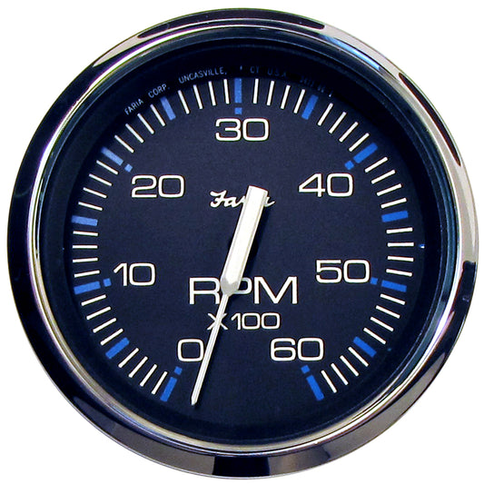 Faria Chesapeake Black 4" Tachometer - 6000 RPM (Gas) (Inboard  I/O) [33710] - Sea & Tech Outfitters Florida, LLC