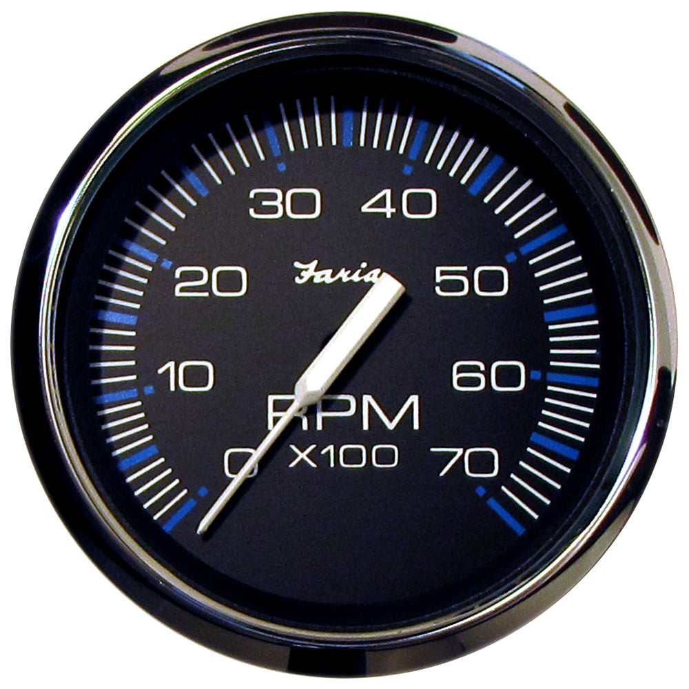 Faria Chesapeake Black 4" Tachometer - 7000 RPM (Gas) (All Outboards) [33718] - Sea & Tech Outfitters Florida, LLC