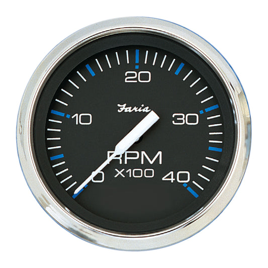 Faria Chesapeake Black 4" Tachometer - 4000 RPM (Diesel) [33742] - Sea & Tech Outfitters Florida, LLC