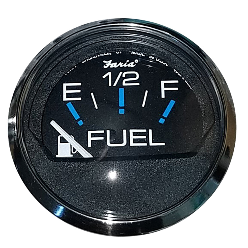 Faria Chesapeake Black 2" Fuel Level Gauge (E-1/2-F) [13701] - Sea & Tech Outfitters Florida, LLC