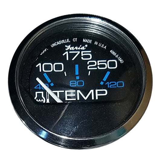 Faria Chesapeake Black 2" Water Temperature Gauge (100-250F) [13704] - Sea & Tech Outfitters Florida, LLC