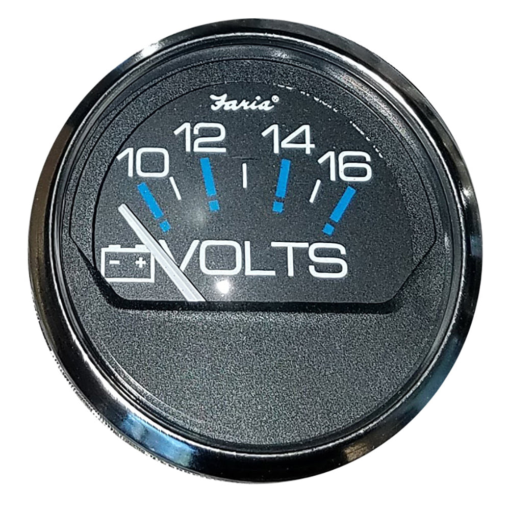 Faria Chesapeake Black 2" Voltmeter (10-16 VDC) [13705] - Sea & Tech Outfitters Florida, LLC