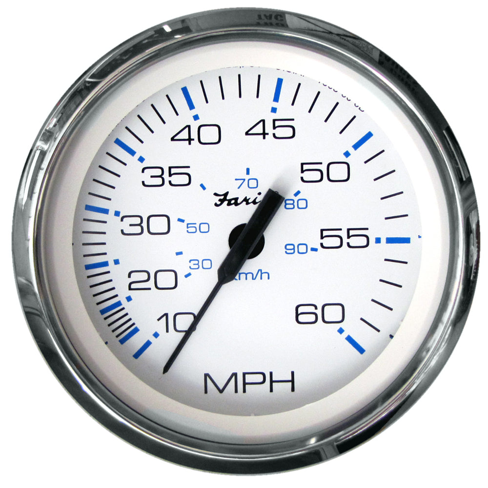 Faria Chesapeake White SS 4" Speedometer - 60MPH (Pitot) [33811] - Sea & Tech Outfitters Florida, LLC